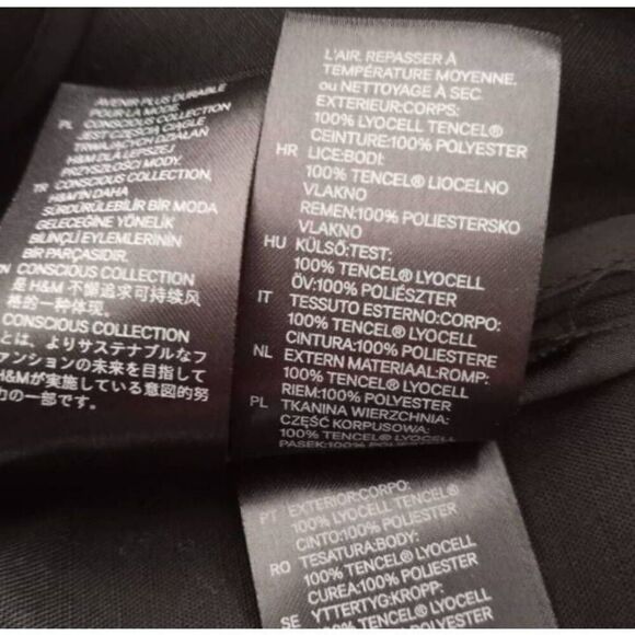 H&M CONSCIOUS COLLECTION BLACK WRAP BLAZER SZ.12 EUC. - Picture 8 of 10